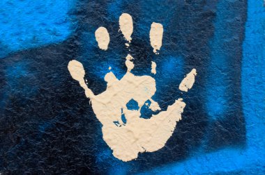 Imprint of hand clipart