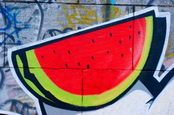 Ritade vattenmelon — Stockfoto