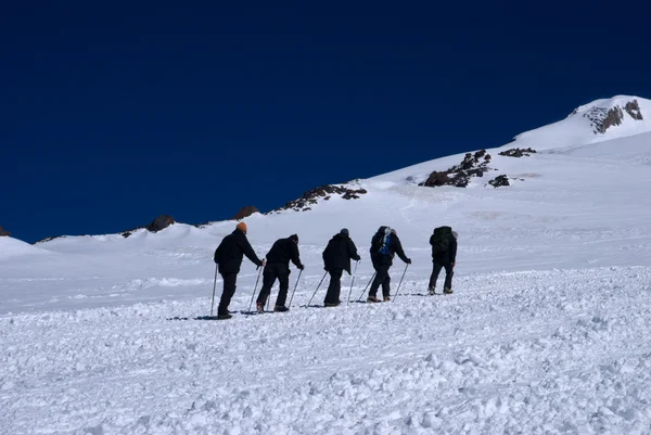 Grupp av alpinister — Stockfoto