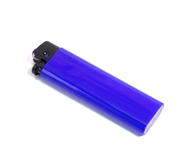 Blue lighter on white — Stock Photo, Image