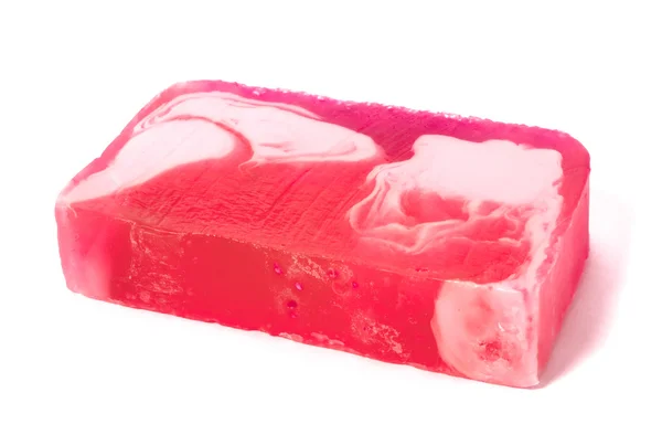 Červené handmade mýdlo — Stock fotografie