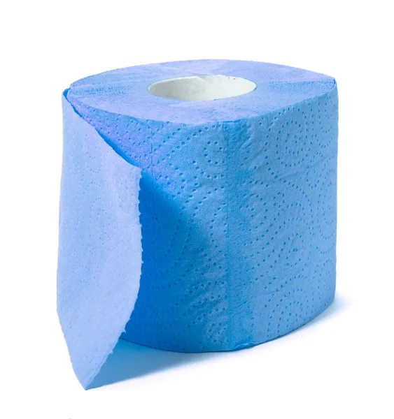 Blauwe wc-papier — Stockfoto