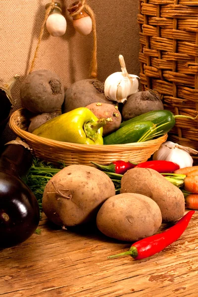 Verschiedene Gemüsesorten — Stockfoto