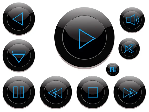 Video kontrol düğmeleri — Stok Vektör