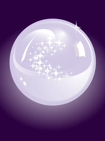 Glass sphere star — Stock Vector
