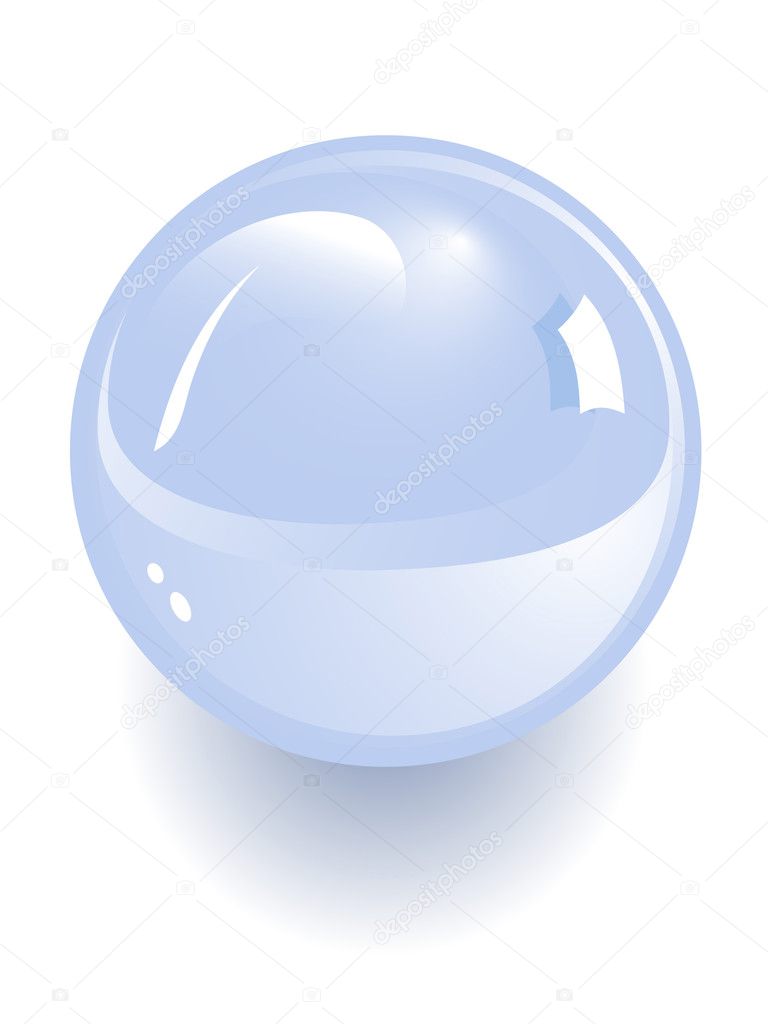Vector blue glass sphere