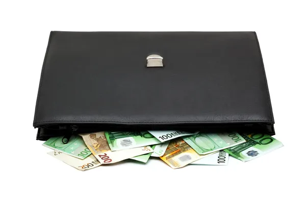 Maletín con dinero — Foto de Stock