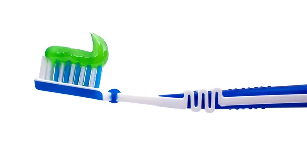 Escova de dentes e pasta de dentes — Fotografia de Stock