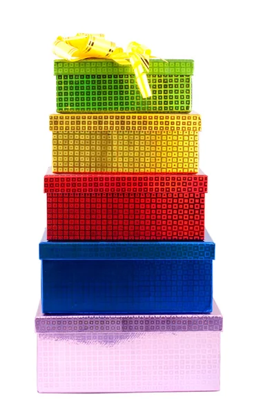 Cajas de regalo de color — Foto de Stock