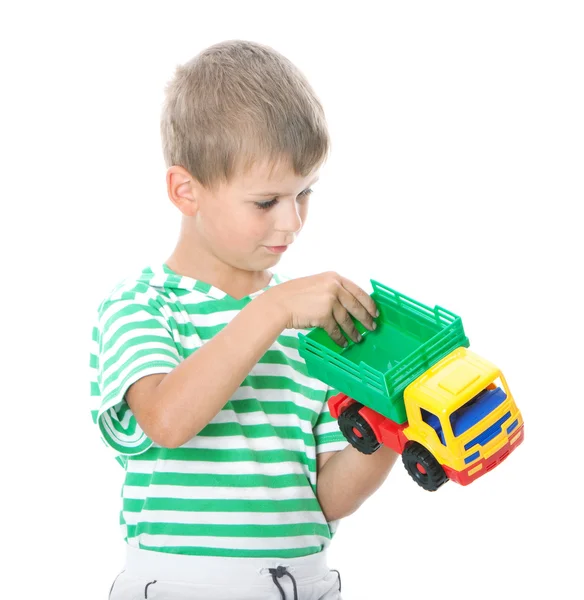 Boy with a toy — Stock Photo, Image