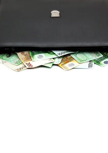 Briefcase with money — Stock Photo, Image
