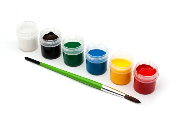 Bir fırça ile boya — Stok fotoğraf