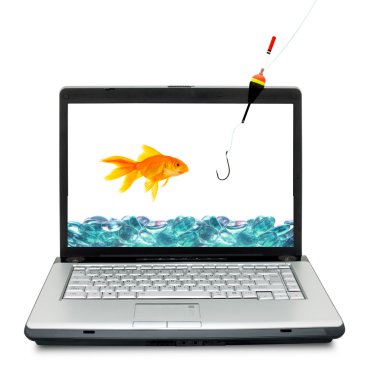 Goldfish in aquarium clipart