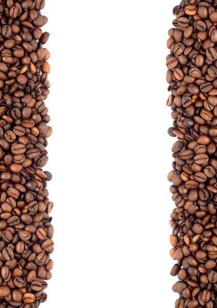 Brown roasted coffee beans