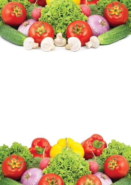 Assorted fresh vegetables isolated on wh — Stock Photo, Image