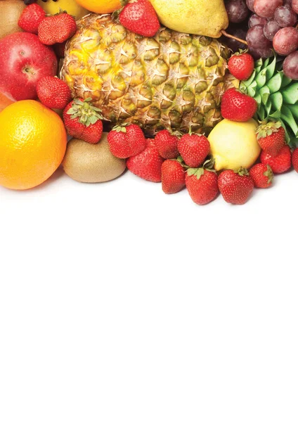 Färgglada frisk frukt. skott i en — Stockfoto