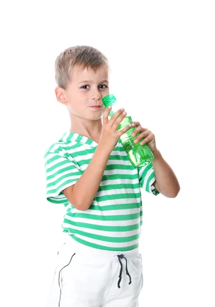 Chłopiec pijący wodę — Zdjęcie stockowe