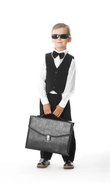 Pojke i en kostym — Stockfoto