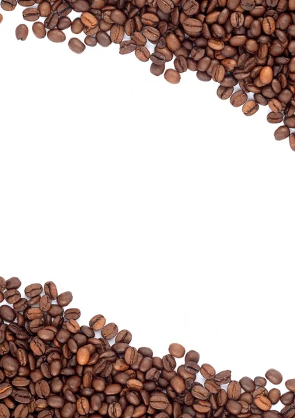 Granos de café tostados marrón — Foto de Stock