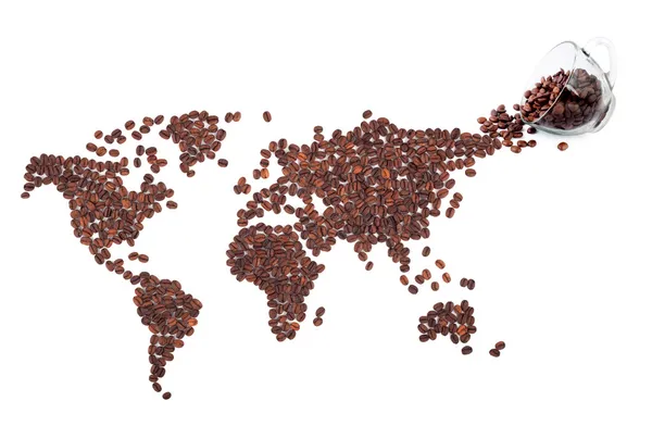 Mapa del café — Foto de Stock
