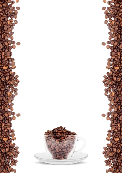 Hnědá pražená kávová zrna — Stock fotografie