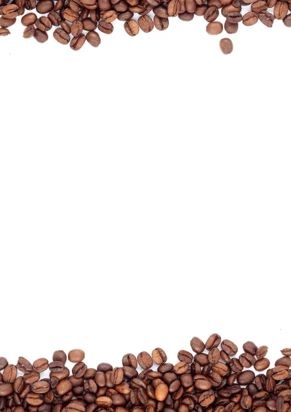 Grãos de café torrados castanhos — Fotografia de Stock