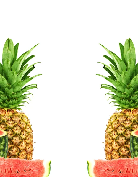 Ananas ve karpuz — Stok fotoğraf