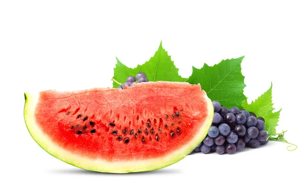 Wassermelone und Traube — Stockfoto