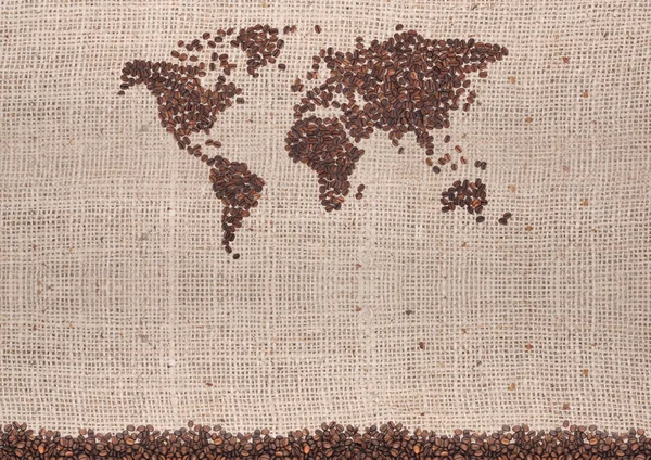 コーヒーの地図 — ストック写真