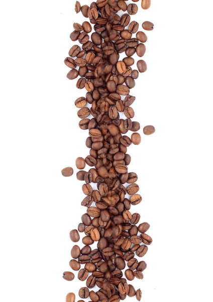 Brown roasted coffee beans