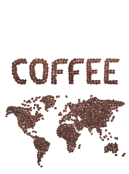 Mapa café — Fotografia de Stock