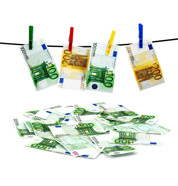 Banknotes drying — Stock Photo, Image