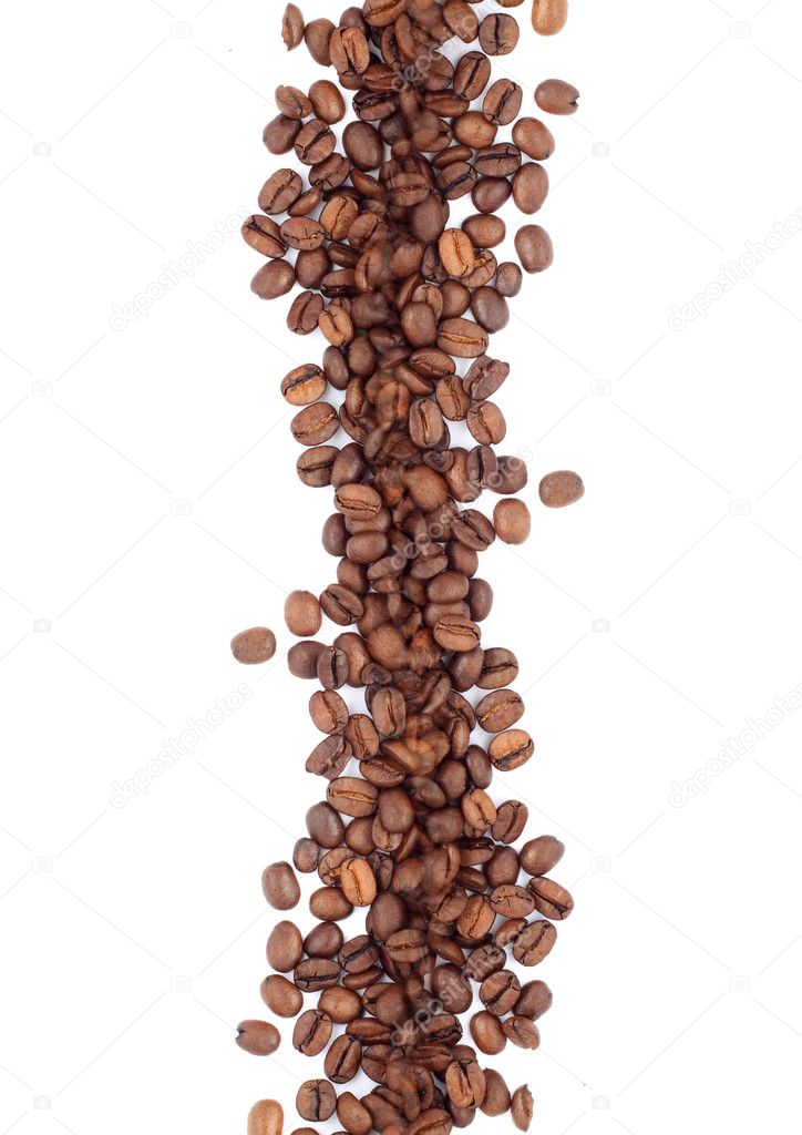 Brown roasted coffee beans