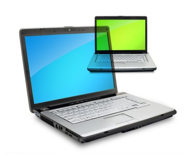 Open laptops clipart