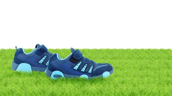 Sneakers walking by themselves — Stock Photo, Image