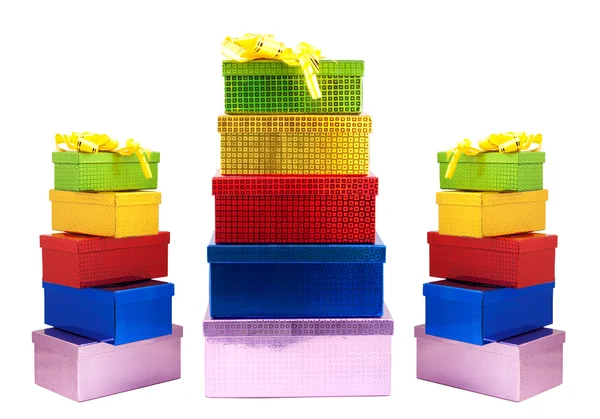 색깔 선물 상자 — 스톡 사진