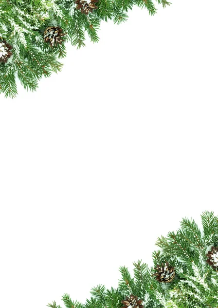 雪の白で隔離されるクリスマス フレームワーク — ストック写真