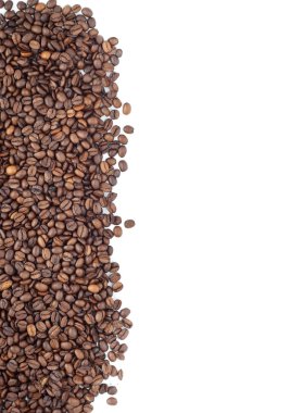 Brown roasted coffee beans clipart