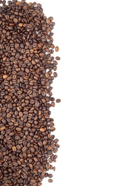 Brown roasted coffee beans