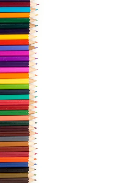 색깔있는 연필의 분류 — 스톡 사진