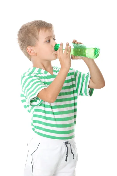 Boy drinking water — Stock Photo, Image