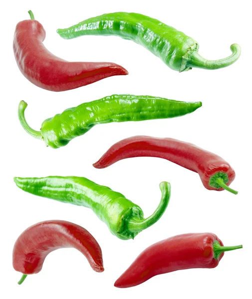 Red and green chilli peppers. — Stock Photo, Image