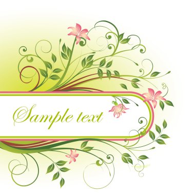 Floral banner. clipart