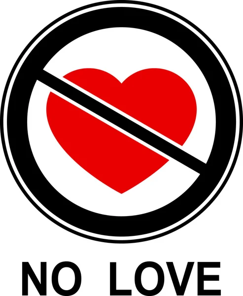 Nessun amore ! — Vettoriale Stock