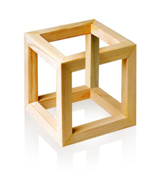 Unreal cube. clipart