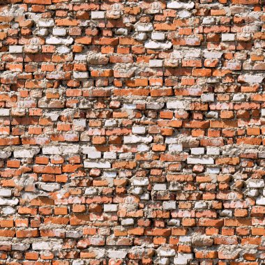 Red brickwork seamless background. clipart