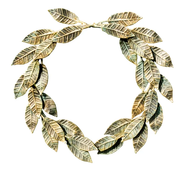 Bronzed laurel wreath. — Stock Photo, Image
