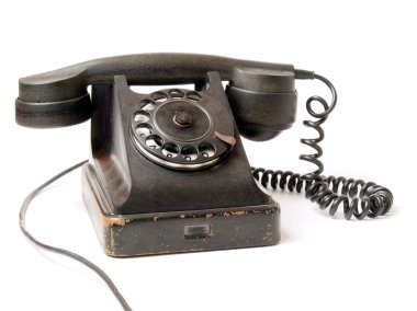 Old telephone. clipart