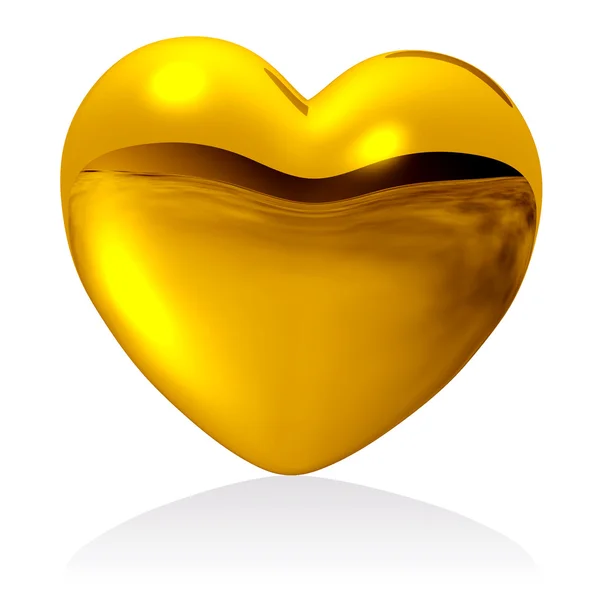 Zlaté srdce. — Stock fotografie