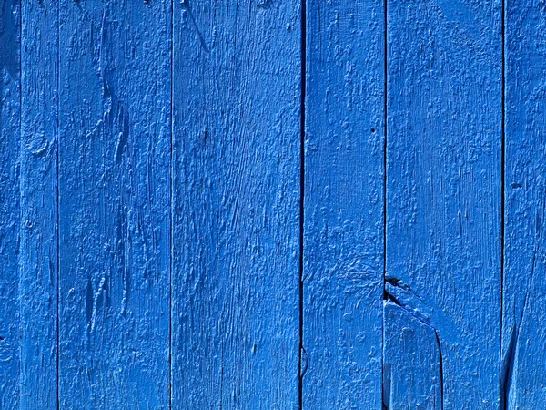 Clôture en bois bleue . — Photo
